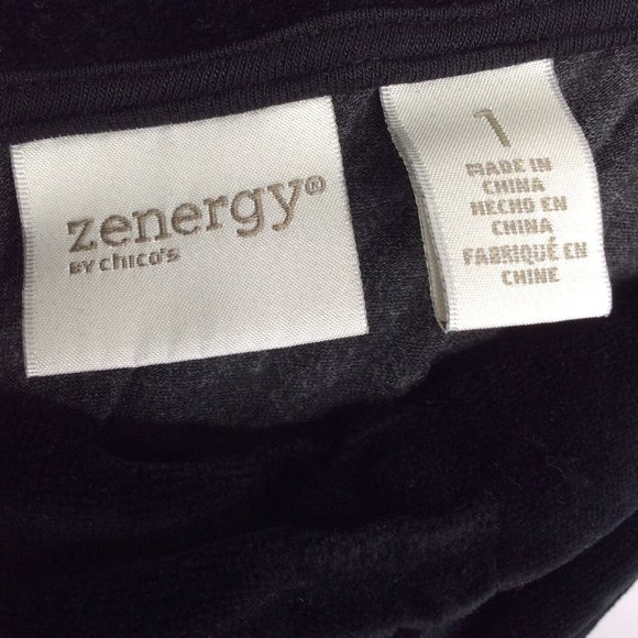 Zenergy by Chicos 1 Pullover Velour Sweatshirt Womens Size Small Athletic - Picture 7 of 7